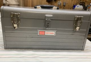 Vintage Sears Craftsman 6500 Tool Box With Red Tray Made In Usa