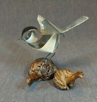 Copper Enamel Bird Sculpture By Norman Brumm