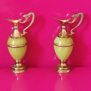 Vintage Jade Dragon Head Handle Decorative Ewers/vases England Regn 929830 Vgc