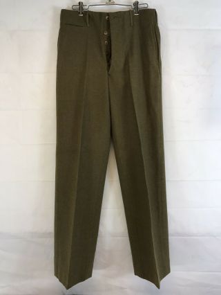 Ww2 Us Army Wool Pants 1941 Dated 30x31