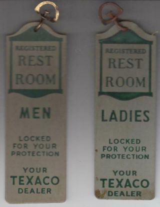 Texaco Registered Restroom Key Tags,  Please Read Listing,