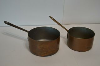 Vintage Copper Sauce Pans Made In Portugal Farmhouse Kitchen Home Decor