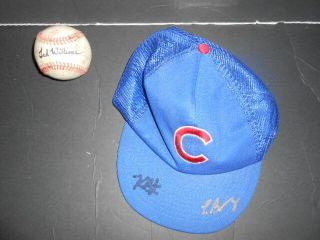 Baseball Vintage Memorabilia Autographed Cubs Hat With Ted Williams Ball