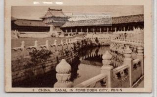 Canal In Forbidden City Peking - China 1920s Trade Ad Card
