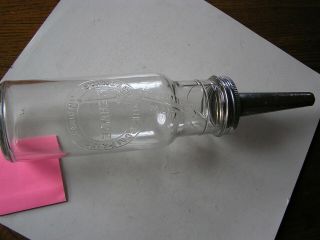 Vintage 1930’s Standard Oil Co.  Of Indiana Glass Oil Bottle With Spout