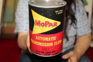 Vintage Mopar Automatic Transmission Fluid Oil 1 Quart Can Gas Station Sign