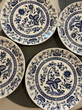 Vintage Blue Danube Dinner Plates Set Of 4 Blue Onion 9.  25 " Dinner Plates Japan