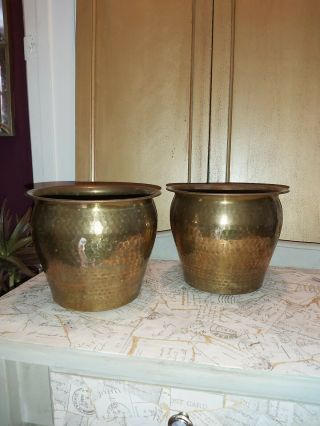 A Vintage Brass Indian Planters