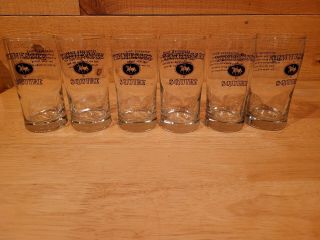 Set Of (6) Jack Daniels Whiskey Tennessee Squire Glasses W/ Toast On Back