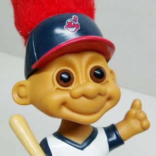 Vintage Rare 1992 Cleveland Indians Russ Troll Bobblehead Chief Wahoo Red Hair