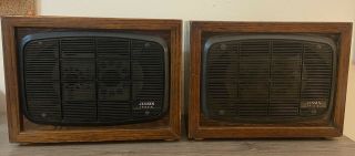 Jensen Triaxial Rare 6x9 3 - Way Speakers Triax Grills Vintage 70s Made In Usa