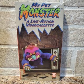 Vtg My Pet Monster The Movie 1986 Vhs Live Action Kids Movie Hi - Tops Video