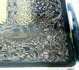 Webster Wilcox Handled Silver Plate ServingTray American Rose Pattern 7390 3