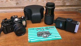 Vintage Yashica Fx - 3 2000 35mm Slr Film Camera & Zoom Lens Japan