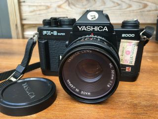 Vintage YASHICA FX - 3 2000 35mm SLR Film Camera & Zoom Lens JAPAN 2