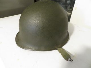 Us Ww2 M1 Helmet Shell Late War Rear Seam Swivel Bale