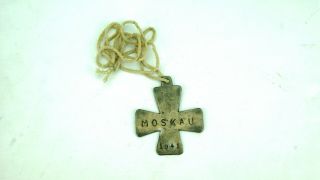 Ww2 German Moskau 1941 Cross,  Trench Art Made By Soldier,  Rare