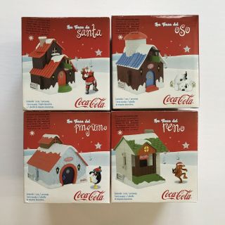 Coca Cola Christmas Village El Pueblo De Las Buenas Acciones Complete Set Of 4