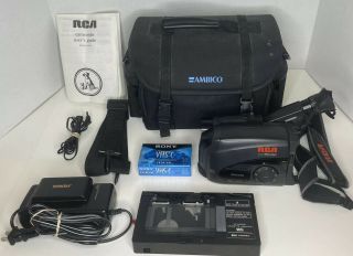 Vtg 1998 Rca Vhs Camcorder Cc641,  Ambico Case,  Accessories,  User Guide K31