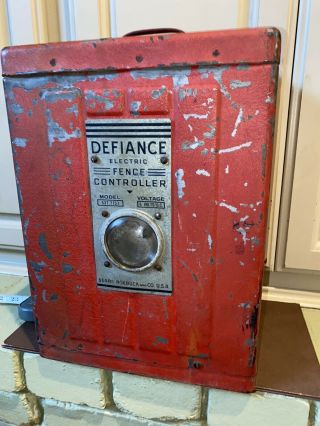 Vintage Farm Electric Fence Controller By Defiance Sears Roebuck,  Rare