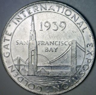 1939 Dated Ca Union Pacific Rail Road Golden Gate Bridge So Called Dollar Coin