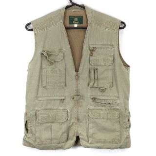 Orvis Vintage Fly Fishing Vest Zip Up Safari Hunting Photography Men’s Size Xl