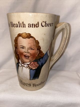 Vintage Villeroy & Boch Germany Advertising Hires Root Beer Mug Cup