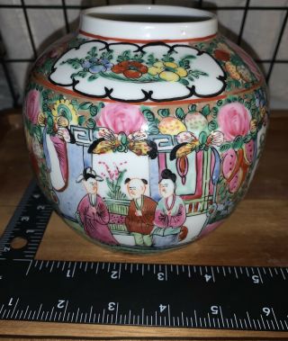 Vintage Hong Kong Pct Ginger Jar Vase Porcelain Ceramic No Lid