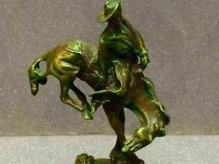 Remington The Outlaw Bronze Metal Cowboy Western Statue Sculpture 6c4
