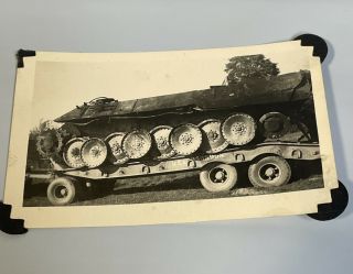 Wwii Photo Us German Tank Panzer Panther Armor Ko’d Captured Album Picture - B