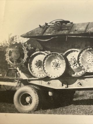 WWII Photo US German Tank Panzer Panther Armor Ko’d Captured Album Picture - B 2