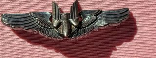 Ww2 Amico Sterling Us Army Air Corps Aerial Gunner Wings Insignia Pin