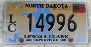 2006 North Dakota Lewis And Clark Optional Issue License Plate