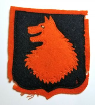 Rare 1920s U.  S.  Army 27th Infantry,  Wolfhounds Uniform Felt Patch,  Hawaii