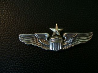 Wwii Ww2 Aaf Full - Size Sterling Senior Pilot Wings (pin - Back)