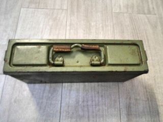 Rare Wwii German Pattern 41 Empty Ammo Can With Leather Wrap Handles