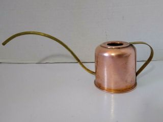 Rare Small Vtg Hand Crafted Copper Sellright Watering Can Pot Long Spout