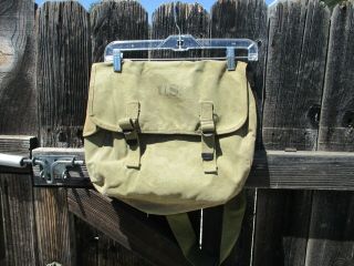 Ww2 Us Army M1936 Musette Bag Satchel 1941 Atlantic Products W/carry Strap