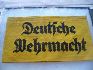 Ww2 German Deutsche Wehrmacht Yellow Armband World War Ii