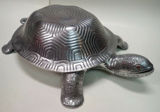 Vintage 1979 Arthur Court Designs Aluminum Sea Turtle Tureen Ladle Serving Dish