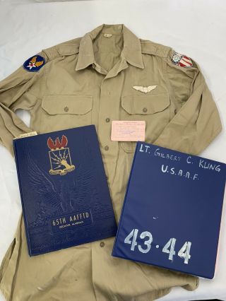 Ww2 Named Cbi Pilots Grouping W/ Theater Patches,  Wing,  Yearbook,  Docs 5