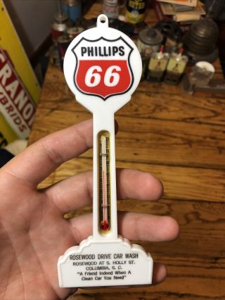 Vintage Phillips 66 Pole Sign Thermometer Columbia Sc Rosewood