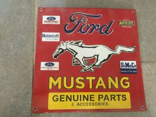 Porcelain Ford Mustang Enamel Sign Size 12 " X 12 " Inches