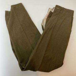 Vintage 40s Wool Military Pants Button Fly 32 X 35