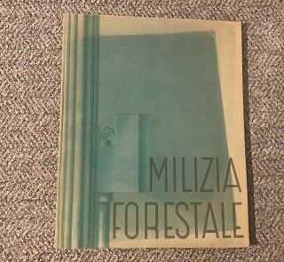 1930s Italian Military Mvsn Milizia Forestale Book Mussolini Black Shirts