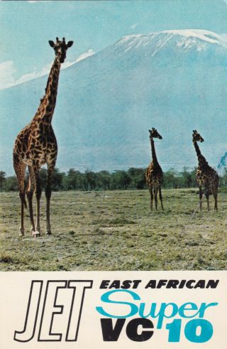 East African Airways Vickers Vc10 Three Giraffes Airline Advertising Pc