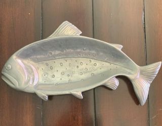 Vintage Bruce Cox Metal Fish Plate