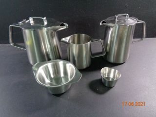 Old Hall Stainless Steel Tea Set “oriana” By R.  Welch