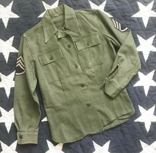 Wwii Wac Hbt Shirt - 1940’s Or 1950’s Uniform - Ww2