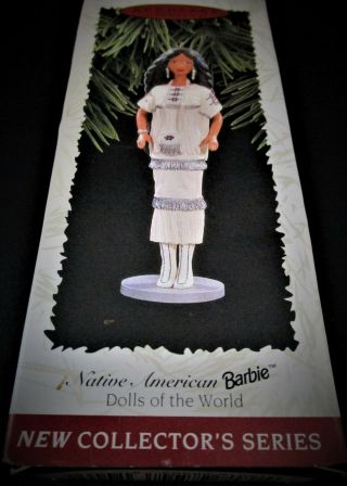 1996 Hallmark Keepsake Ornament Native American Barbie - Mib
